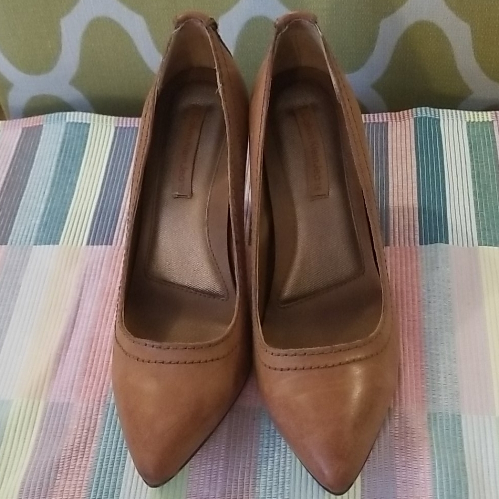 Calvin Klein Brown Leather Heels
